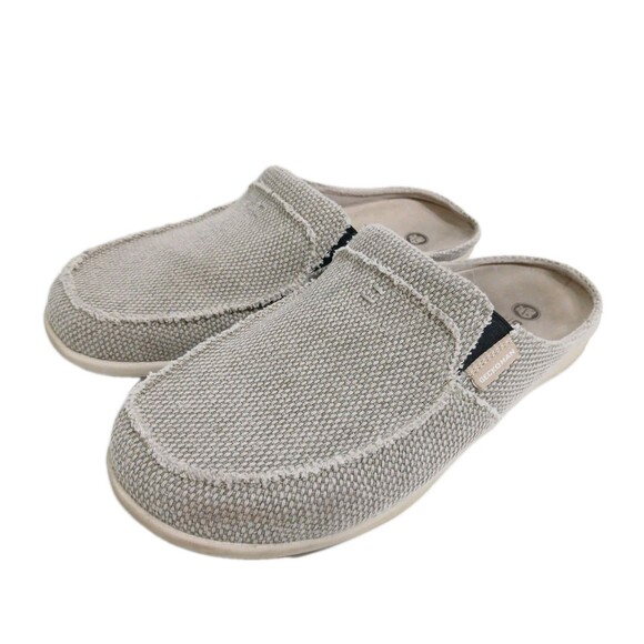 Gecko Man Men's 11.5 Canvas Arch Support Slip On Shoes Slippers Walk Hero Khaki - Picture 1 of 10